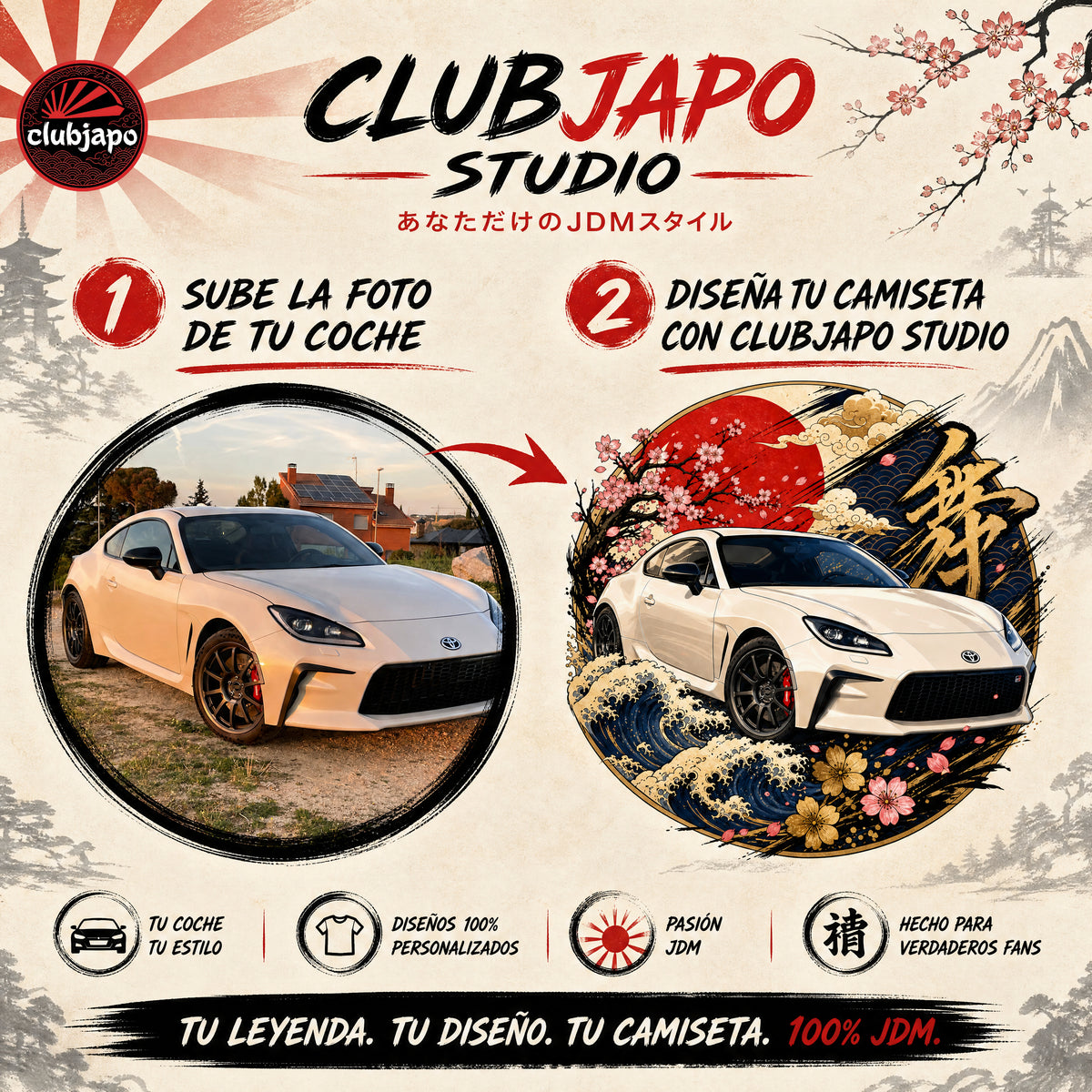 0. Crédito ClubJapo Studio: Diseño personalizado